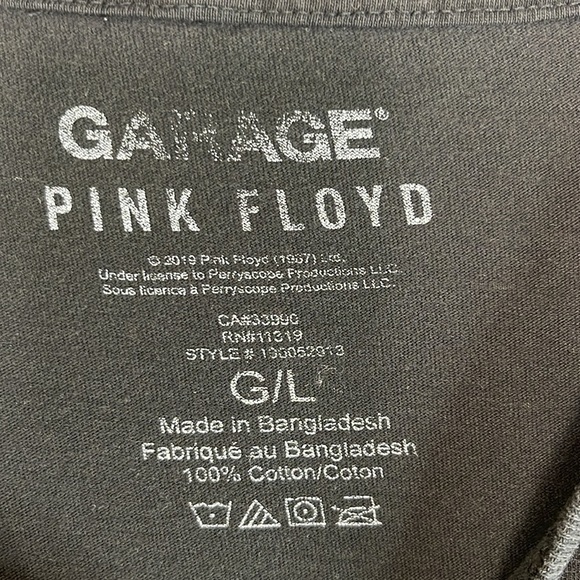 Garage Pink Floyd Graphic T-Shirt Black The Dark Side Of The Moon Boxy Loose L - Picture 7 of 10